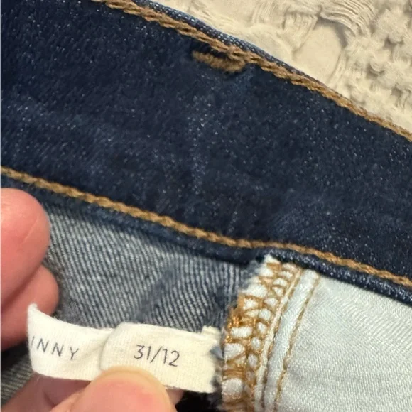 CASLON LADIES DARK DENIM STRETCH SKINNY JEANS 12/31 - Picture 3 of 9